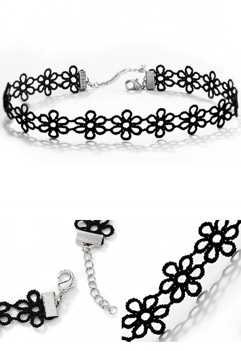 Diamond Flower Choker - Prime Adore