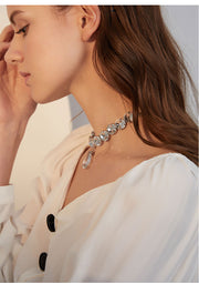 Rhinestone Collar Necklace - Prime Adore