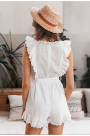 Ruffle Bow Romper - Prime Adore
