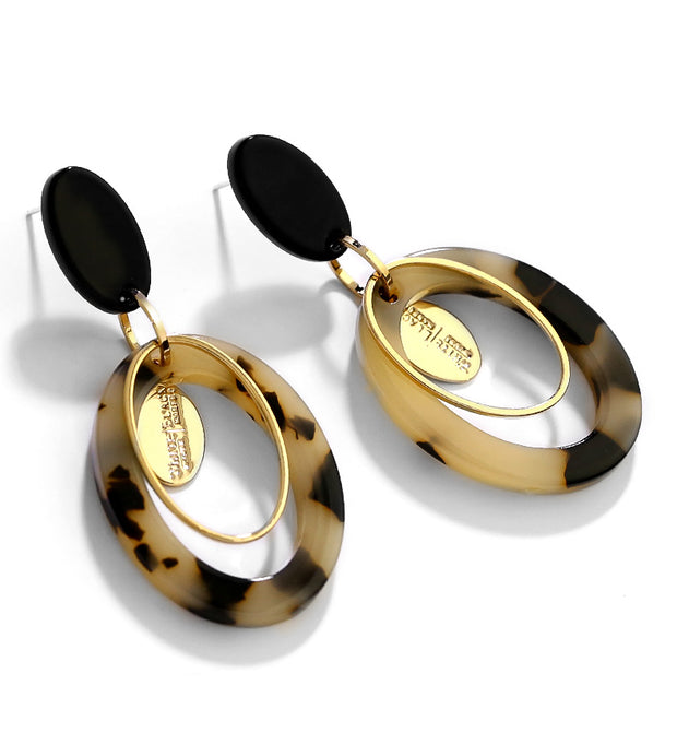 Leopard Print Retro Earrings - Prime Adore