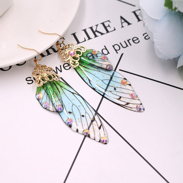 Cicada Wing Drop Earrings - Prime Adore