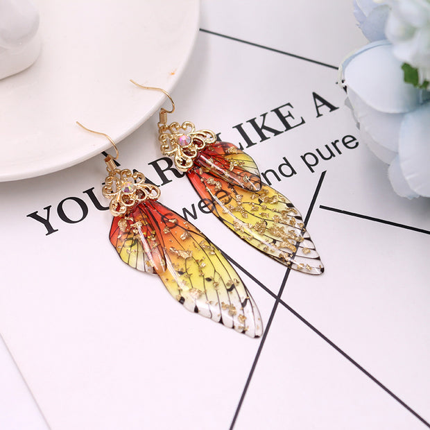 Cicada Wing Drop Earrings - Prime Adore