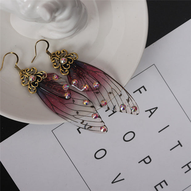 Cicada Wing Drop Earrings - Prime Adore