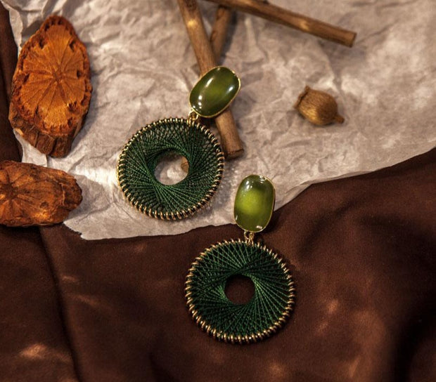 Retro Port Style Green Earrings - Prime Adore