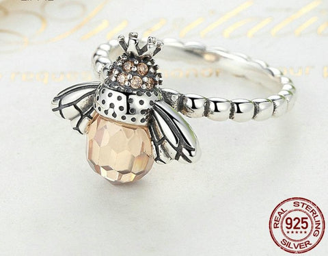 Vintage Honeybee Silver Ring - Prime Adore