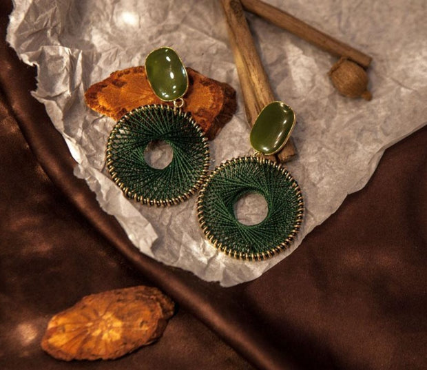 Retro Port Style Green Earrings - Prime Adore