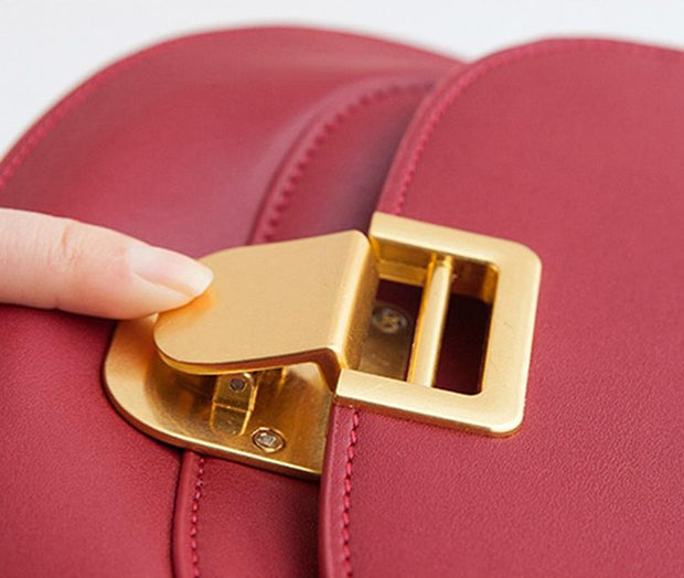 Leather Crossbody Saddle Bag - Prime Adore