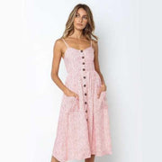 Button Midi Day Dress - Prime Adore