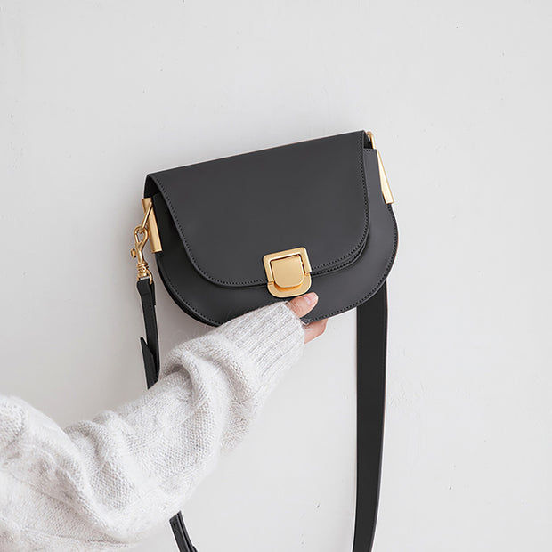 Leather Crossbody Saddle Bag - Prime Adore