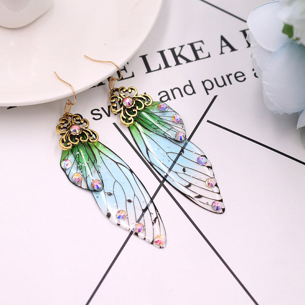 Cicada Wing Drop Earrings - Prime Adore