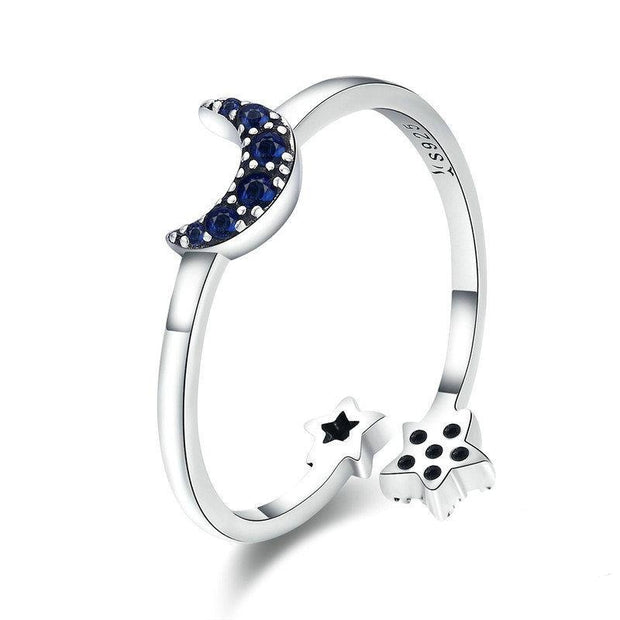 Blue Moon and Stars Ring - Prime Adore