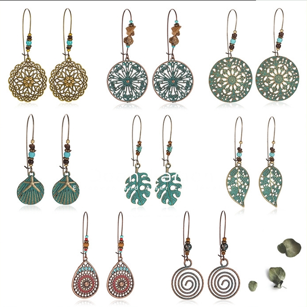 Bohemian Retro Carving Earrings - Prime Adore