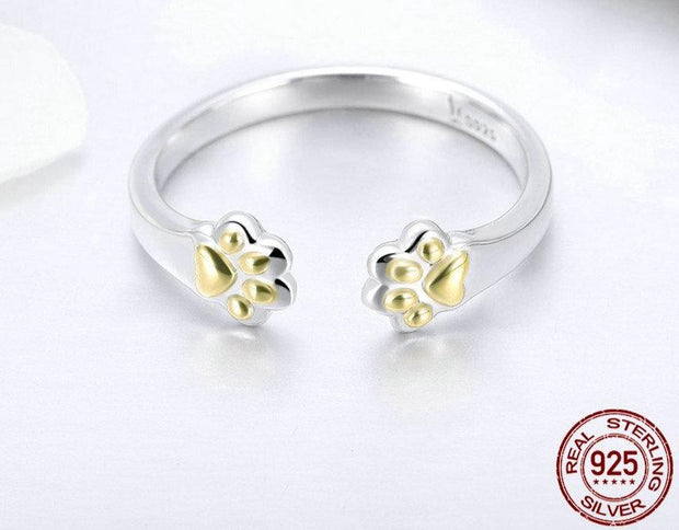 Golden Kitten Paws Adjustable Ring - Prime Adore