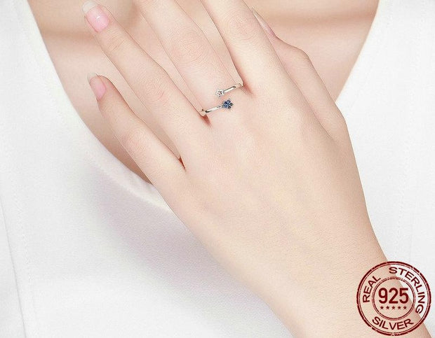 Blue Moon and Stars Ring - Prime Adore