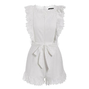 Ruffle Bow Romper - Prime Adore