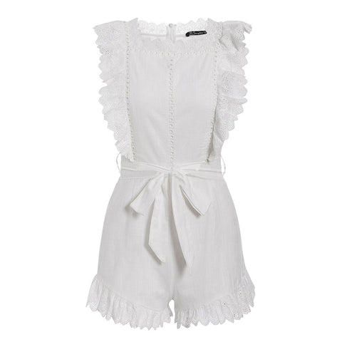 Ruffle Bow Romper - Prime Adore