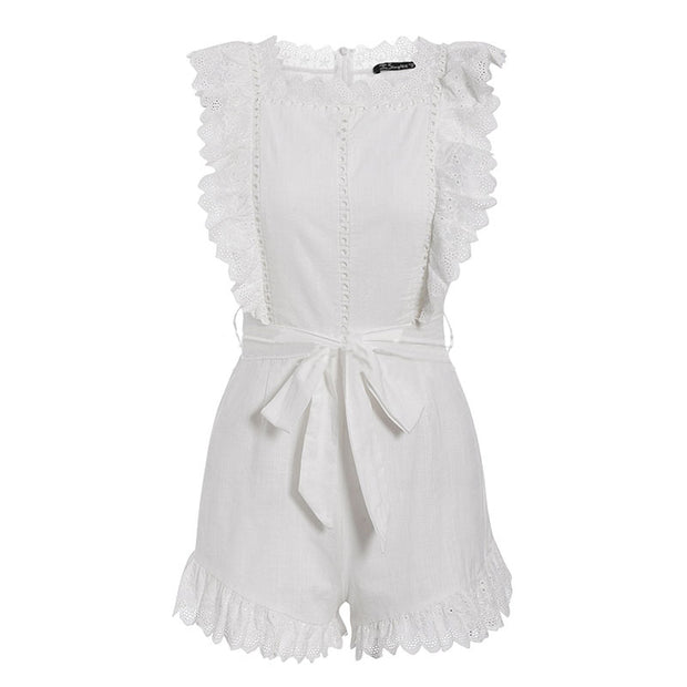 Ruffle Bow Romper - Prime Adore