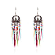 Bohemian Vintage Gold/Silver Feather Earrings - Prime Adore