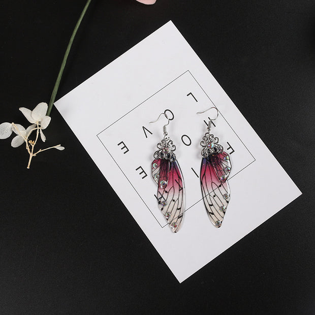 Cicada Wing Drop Earrings - Prime Adore