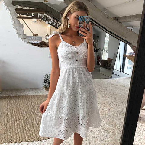 Sweetheart Bow Tie Dress - Prime Adore
