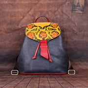 Chrysanthemum Leather Backpack - Prime Adore