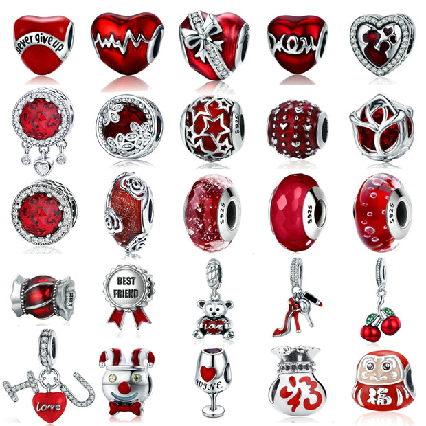 Sterling Silver Charm Variations - Red Series - Prime Adore