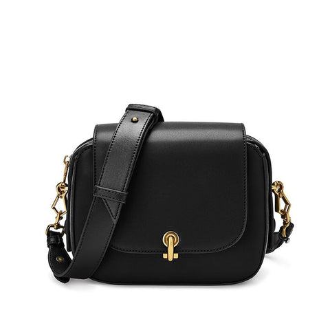 Leather Diagonal Square Bag - Prime Adore