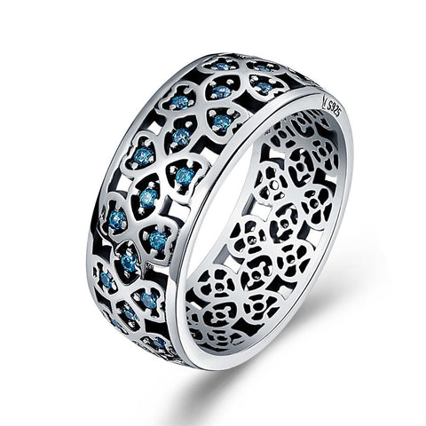 Flowers Infinity Blue Zircon Ring - Prime Adore