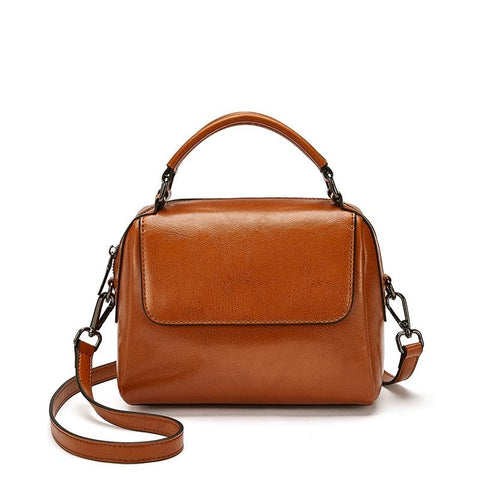 Leather One-Shoulder Handbag - Prime Adore