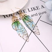 Cicada Wing Drop Earrings - Prime Adore