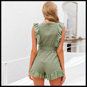 Ruffle Bow Romper - Prime Adore