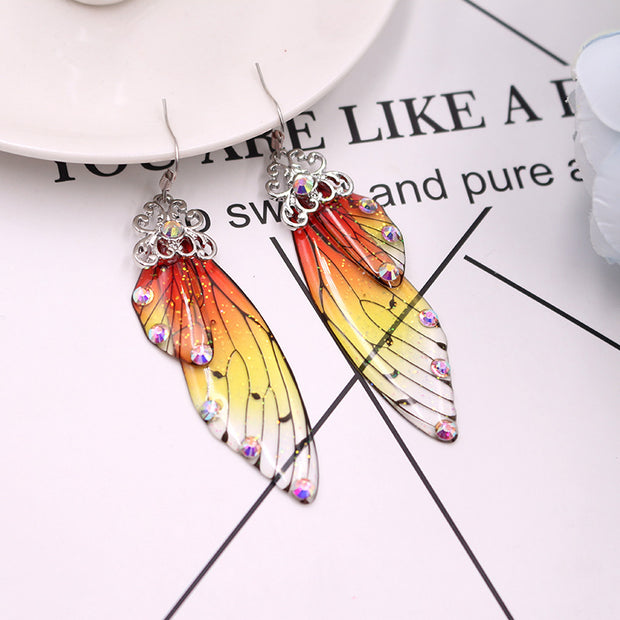 Cicada Wing Drop Earrings - Prime Adore