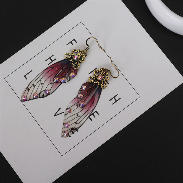 Cicada Wing Drop Earrings - Prime Adore