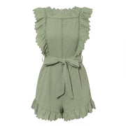Ruffle Bow Romper - Prime Adore