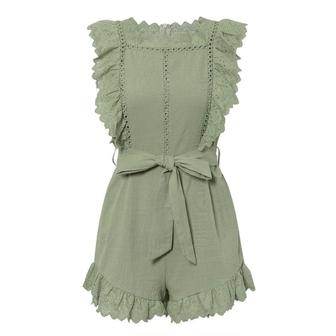 Ruffle Bow Romper - Prime Adore