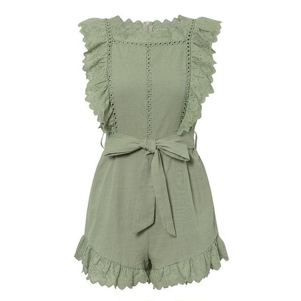 Ruffle Bow Romper - Prime Adore