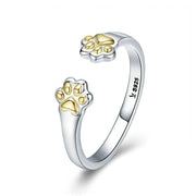 Golden Kitten Paws Adjustable Ring - Prime Adore