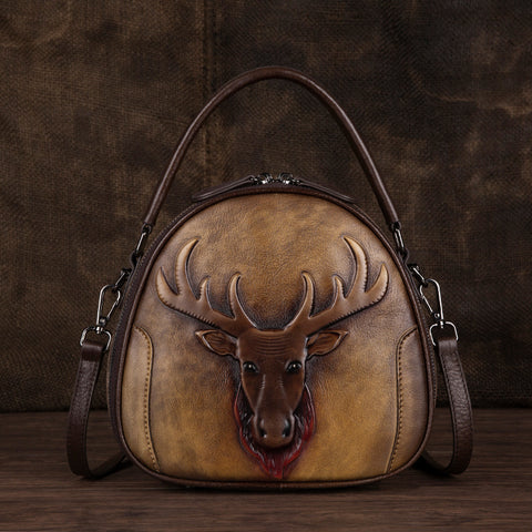 Retro Leather Moose Bag - Prime Adore