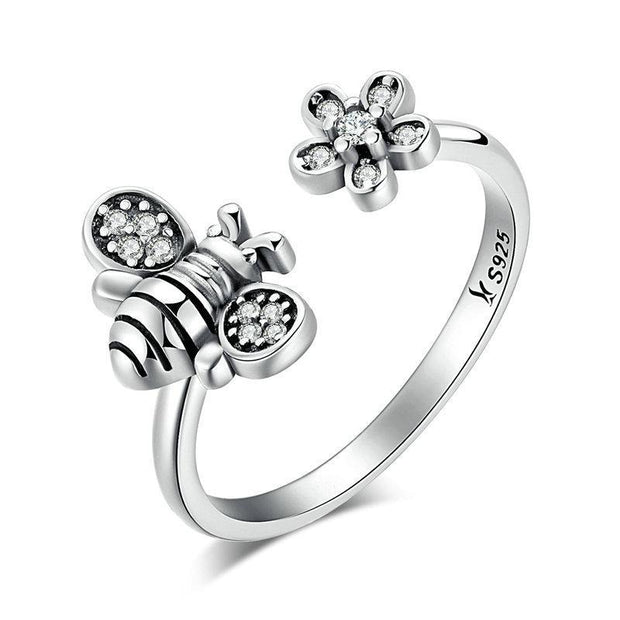 Bee to Flower Adjustable Ring - Prime Adore