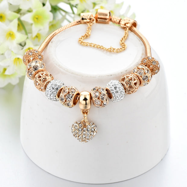 Bejeweled Bling Charm Bracelet - Prime Adore