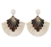 Fan-shaped Tassel Earrings - Prime Adore