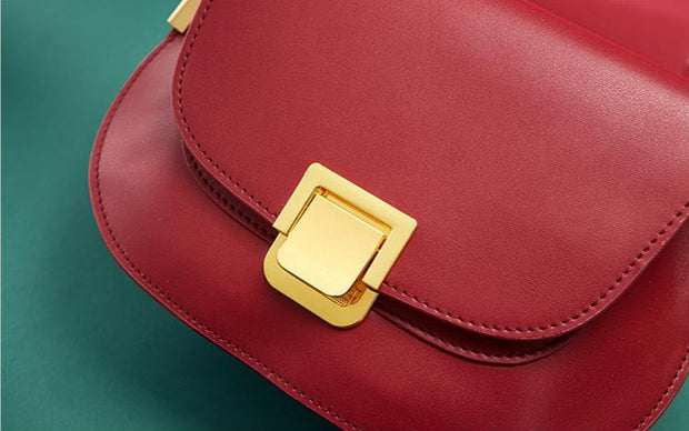 Leather Crossbody Saddle Bag - Prime Adore