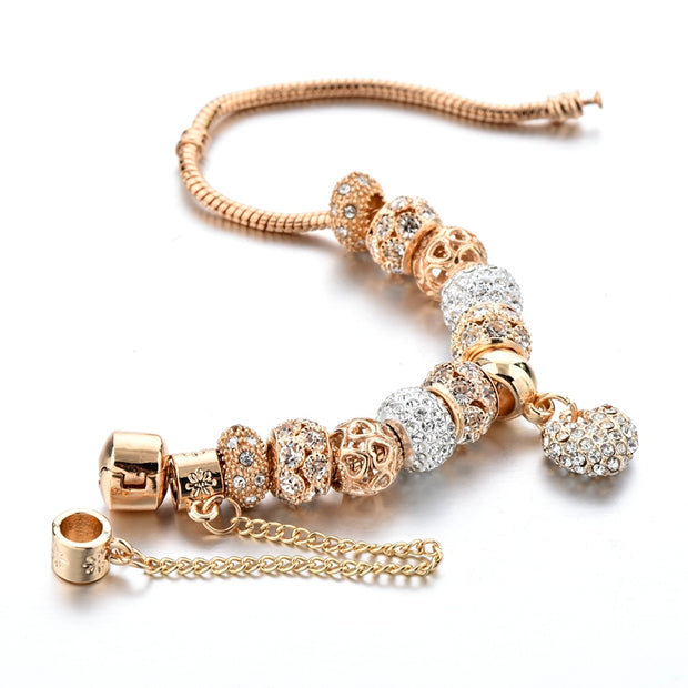 Bejeweled Bling Charm Bracelet - Prime Adore