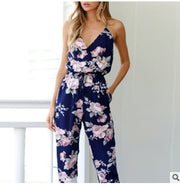 Azure Flora Jumpsuit - Prime Adore