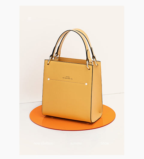 Alpina Leather Cowhide Handbag - Prime Adore