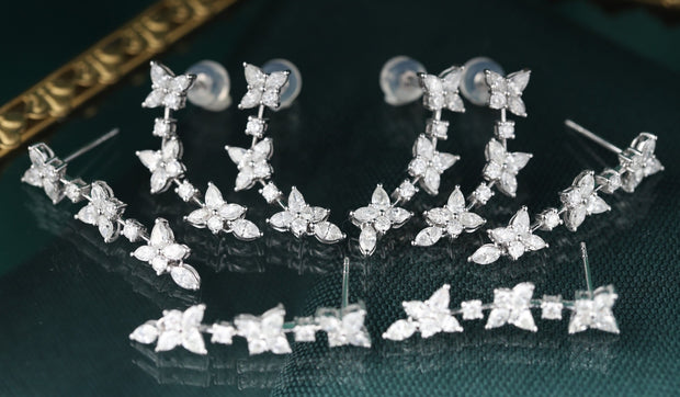 Flower Chandelier Earrings - Prime Adore