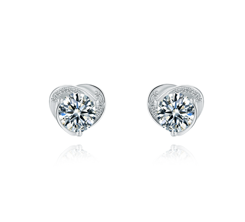 Lovely Heart Moissanite Earrings - Prime Adore