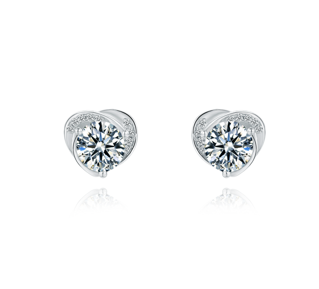 Lovely Heart Moissanite Earrings - Prime Adore