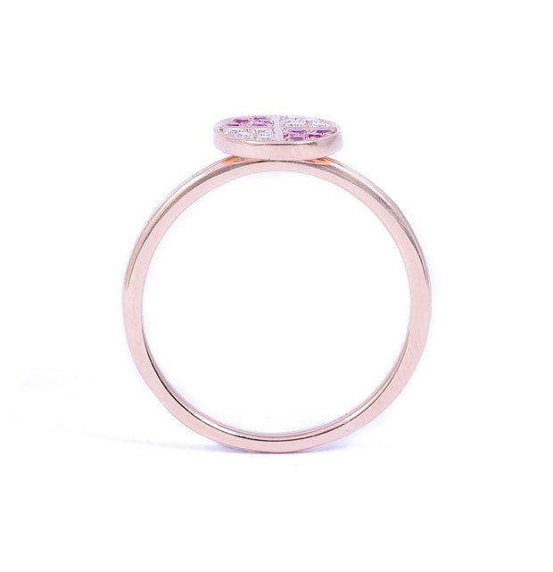 X-Circle Pink Sapphire Ring - Prime Adore