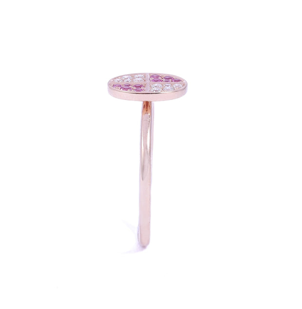 X-Circle Pink Sapphire Ring - Prime Adore